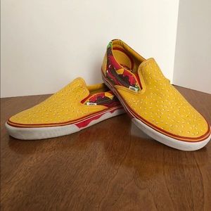 Rare Vans Cheeseburger Slip-Ons Mens 11